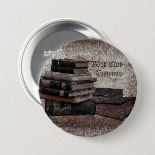 Badge Rond 7,6 Cm Club de lecture Vintage pour les amateurs