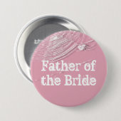 Badge Rond 7,6 Cm Cobwebs and White Spiders Father of the Bride (Devant & derrière)
