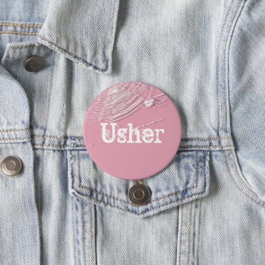 Badge Rond 7,6 Cm Cobwebs and White Spiders Usher (En situation)