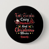 Badge Rond 7,6 Cm Coca chaud, couvertures douillettes et films de No (Devant)