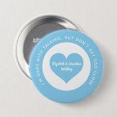 Badge Rond 7,6 Cm Code couleur bleu de l'espace social (Devant & derrière)