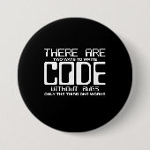 Badge Rond 7,6 Cm Code Écriture Programmer sans bogues (Devant)