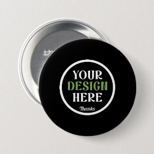 Badge Rond 7,6 Cm Code QR de logo noir personnalisé pour la marque c