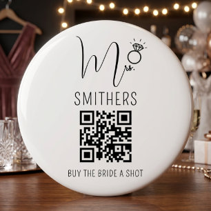 Badge Rond 7,6 Cm Code QR Venmo Enterrement de Vie de Jeune Fille Ac