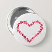 Badge Rond 7,6 Cm Coeur (Devant & derrière)