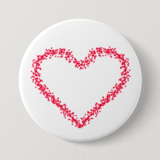 Badge Rond 7,6 Cm Coeur (Devant)