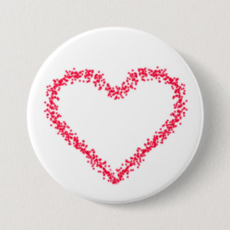 Badge Rond 7,6 Cm Coeur