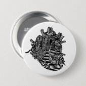 Badge Rond 7,6 Cm Coeur (Devant & derrière)