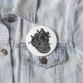 Badge Rond 7,6 Cm Coeur (En situation)