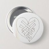 Badge Rond 7,6 Cm Coeur bandé (Devant & derrière)