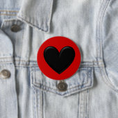 Badge Rond 7,6 Cm Cœur gonflable (En situation)