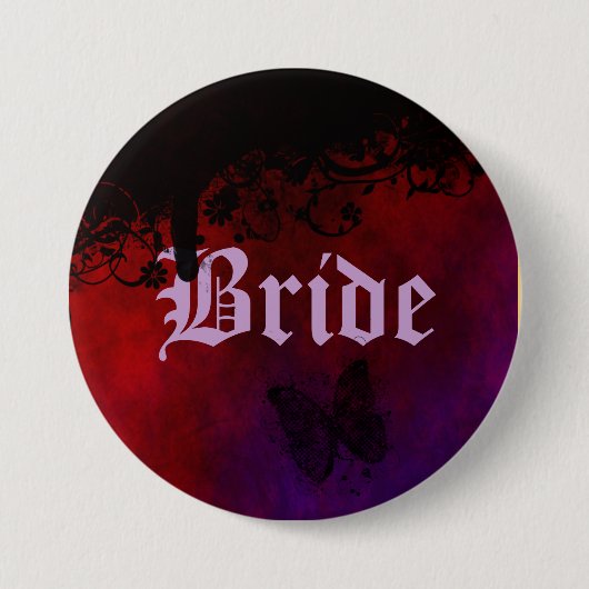 Badge Rond 7,6 Cm Coeur gothique (Devant)