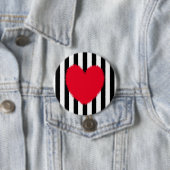 Badge Rond 7,6 Cm Coeur rouge (En situation)