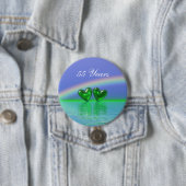 Badge Rond 7,6 Cm Coeurs d'émeraude du 55e anniversaire (En situation)