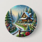 Badge Rond 7,6 Cm Collage de Noël (Devant)