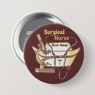 Badge Rond 7,6 Cm Collage Surgical Nurse Pin
