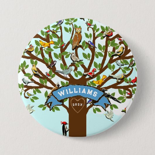 Badge Rond 7,6 Cm Collectif de réunion familiale (Devant)