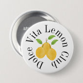 Badge Rond 7,6 Cm Collection Lemon Bloom (Devant & derrière)