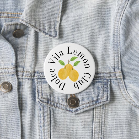 Badge Rond 7,6 Cm Collection Lemon Bloom (En situation)