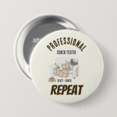 Badge Rond 7,6 Cm Collection Pattes Cozy (Devant & derrière)