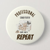 Badge Rond 7,6 Cm Collection Pattes Cozy (Devant)