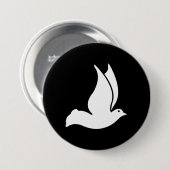 Badge Rond 7,6 Cm Colombe (Devant & derrière)
