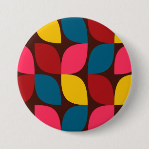 Badge Rond 7,6 Cm Coloré, moderne, tendance, abstraction de fleurs u