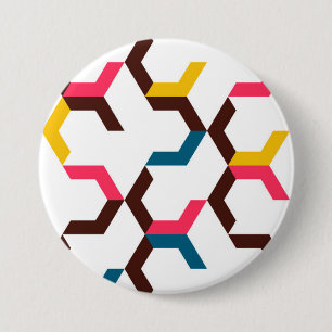 Badge Rond 7,6 Cm Colorée, moderne, cool tendance chevron flèche for