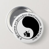 Badge Rond 7,6 Cm Commandant Leigh (Devant & derrière)