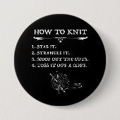 Badge Rond 7,6 Cm Comment Knit Halloween Style (Devant)