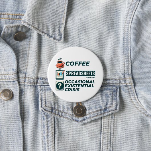 Badge Rond 7,6 Cm Comptable Livraison Café Tableaux Drôle (En situation)