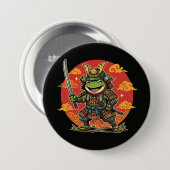 Badge Rond 7,6 Cm Conception d'animal de guerrier de samouraï de gre (Devant & derrière)