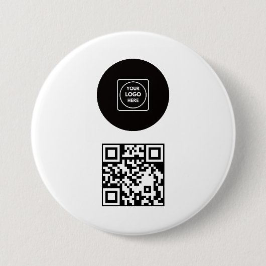 Badge Rond 7,6 Cm Conception de code QR promotionnel pour logo d'ent (Devant)