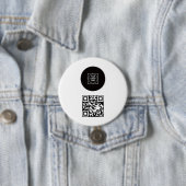 Badge Rond 7,6 Cm Conception de code QR promotionnel pour logo d'ent (En situation)