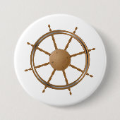 Badge Rond 7,6 Cm Conception de compas de roue de navire nautique vi (Devant)