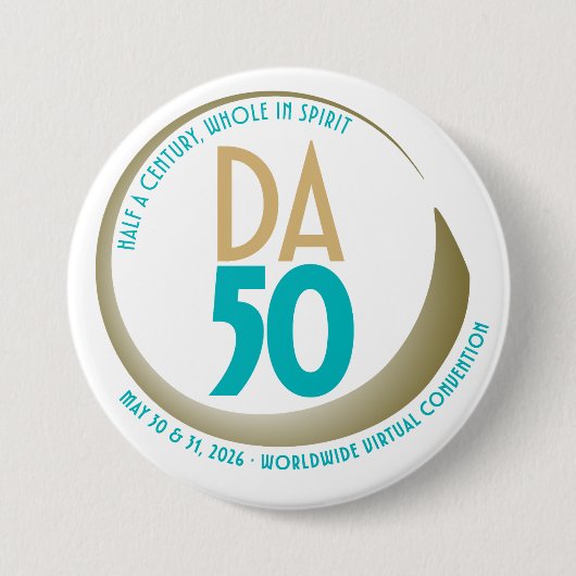 Badge Rond 7,6 Cm Conception de la convention du 50e anniversaire de (Devant)