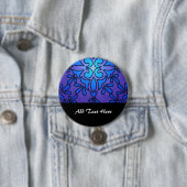 Badge Rond 7,6 Cm Conception de style de verre teinté bleu violet (En situation)
