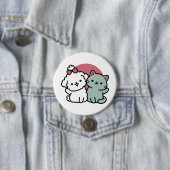 Badge Rond 7,6 Cm Conception "Fur-Real Friends Forever" (En situation)
