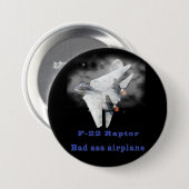Badge Rond 7,6 Cm Conceptions de F-22 Raptor (Devant & derrière)