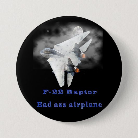 Badge Rond 7,6 Cm Conceptions de F-22 Raptor (Devant)