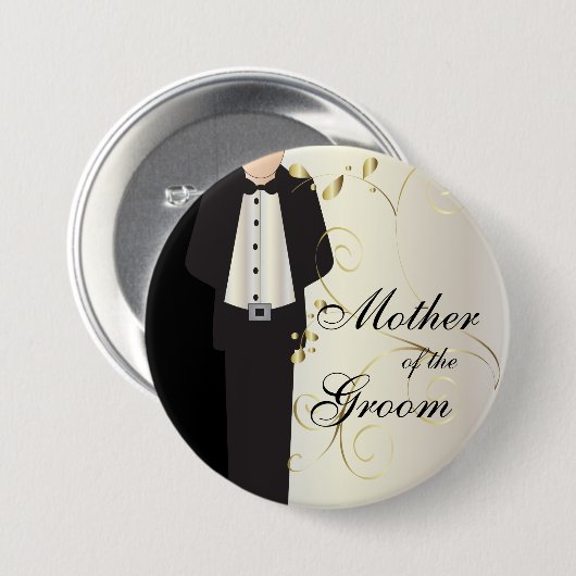 Badge Rond 7,6 Cm Conceptions de noce (Devant & derrière)