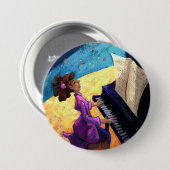 Badge Rond 7,6 Cm Concert de piano (Devant & derrière)