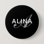 Badge Rond 7,6 Cm Concevez votre propre conception de monogramme de (Devant)