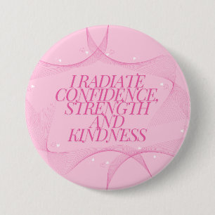 Badge Rond 7,6 Cm Confiance, Gentillesse, Spirituel, Inspirant