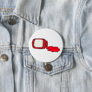 Badge Rond 7,6 Cm Confiture déversée Cute Jelly Rouge Jar