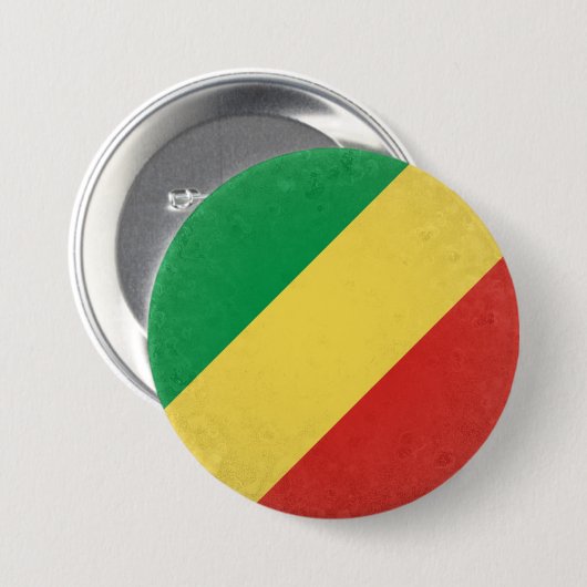 Badge Rond 7,6 Cm Congo (Devant & derrière)
