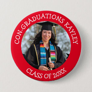 Badge Rond 7,6 Cm Congraduations Graduate name and photo