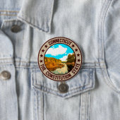 Badge Rond 7,6 Cm Connecticut (En situation)