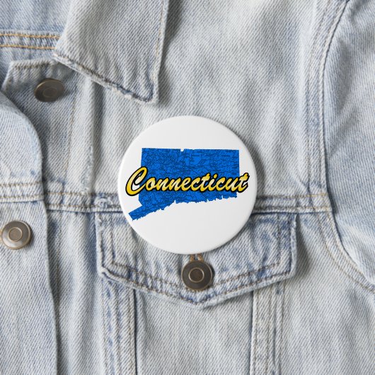 Badge Rond 7,6 Cm Connecticut (En situation)