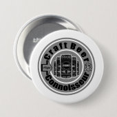 Badge Rond 7,6 Cm Connoisseur de bière artisanale gris (Devant & derrière)